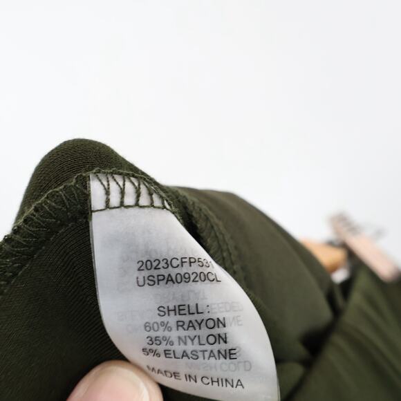 Universal Standard Smart Elastic Waist Ponte Pants Olive Green 4XS 0/00 NWT - Picture 6 of 7